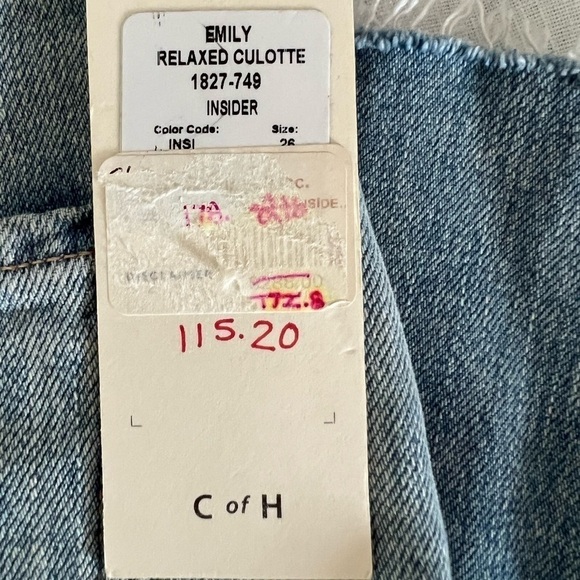 NWT Citizens of Humanity Emily Relaxed Culottes Size 26 - Picture 4 of 5